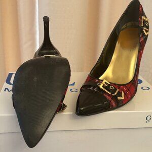 Guess Red Plaid/Black Patent